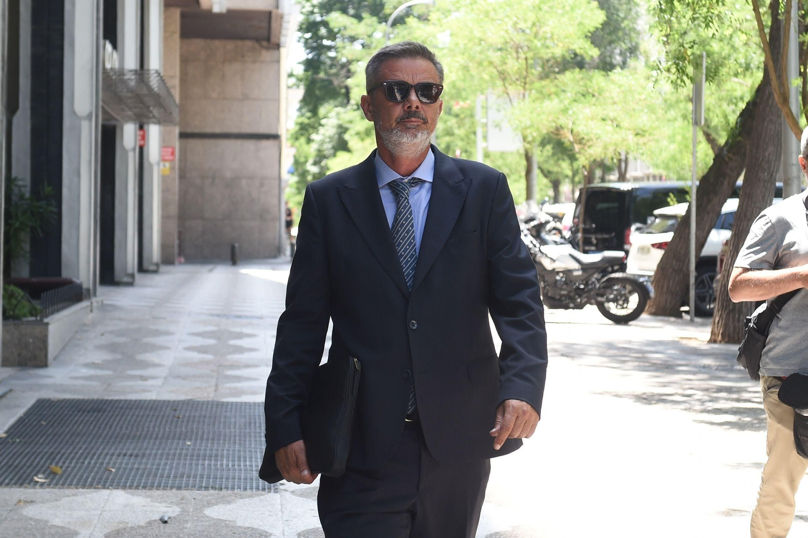 Antonio Fernández Menéndez, a su llegada al Supremo para comparecer el pasado mes de julio por su relación con Koldo García