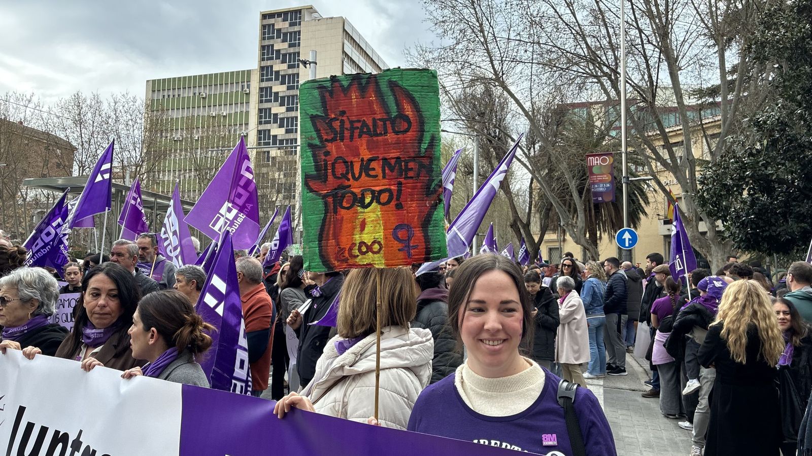 Manifestación del Día de la Mujer en Jaén.