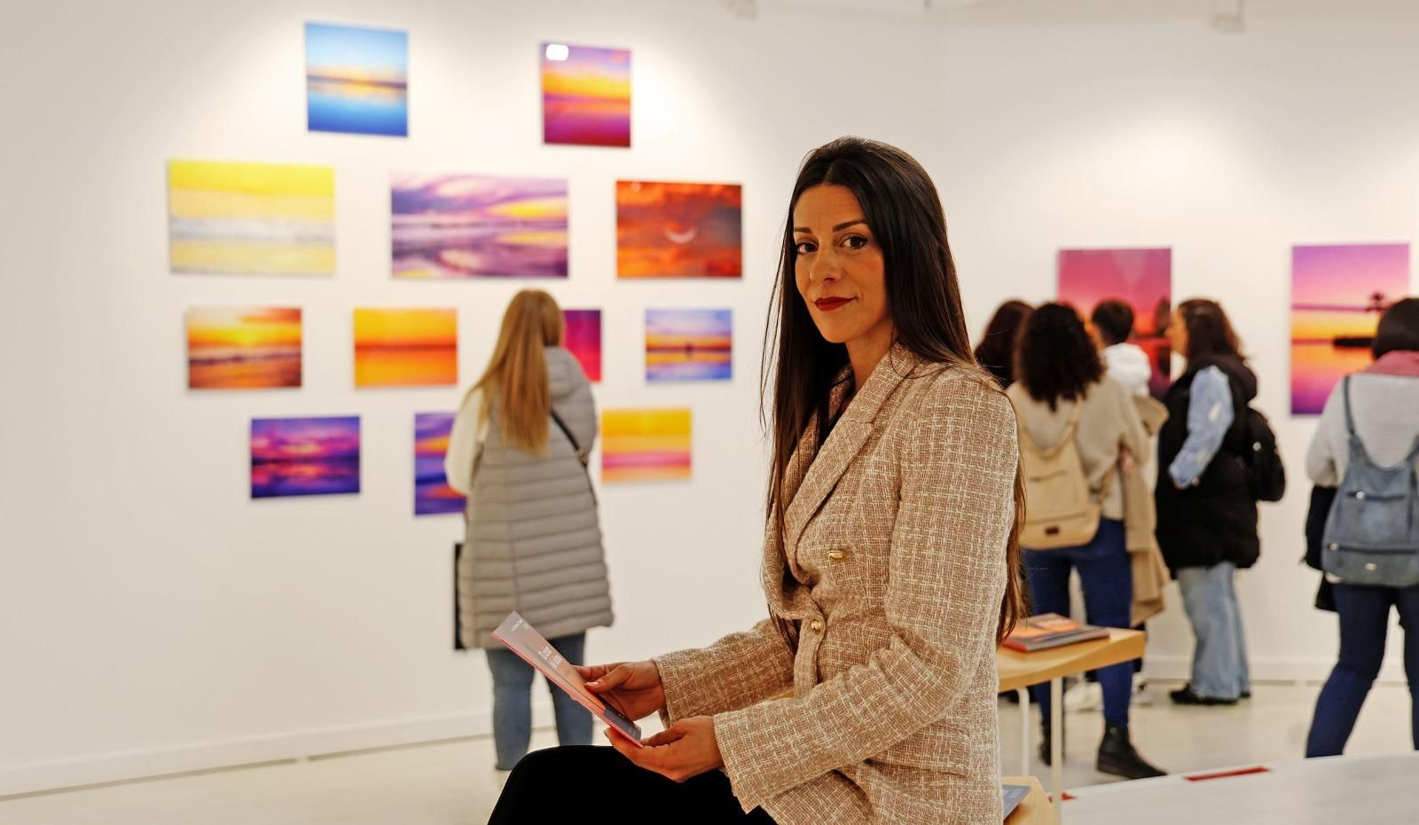 Elena Márquez, durante la inauguración de la exposición.