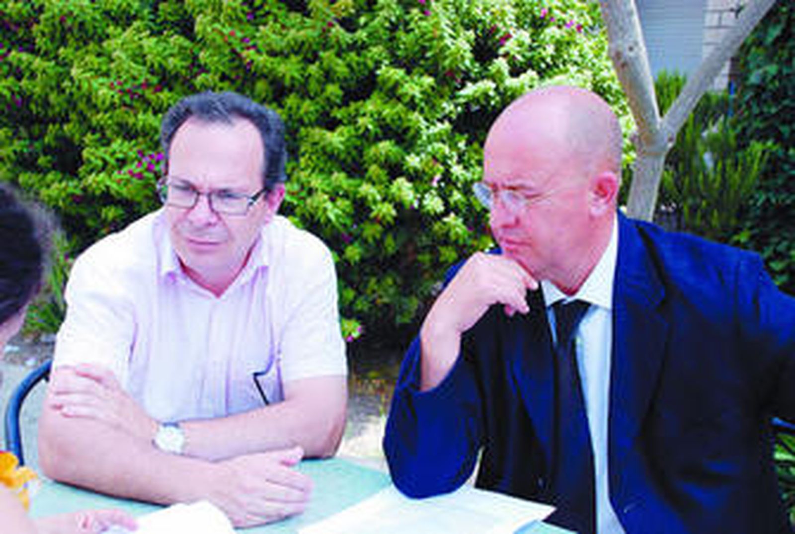 Fernando Fernández y Rafael Guijarro, directores del curso Derecho comunitario y haciendas territoriales.