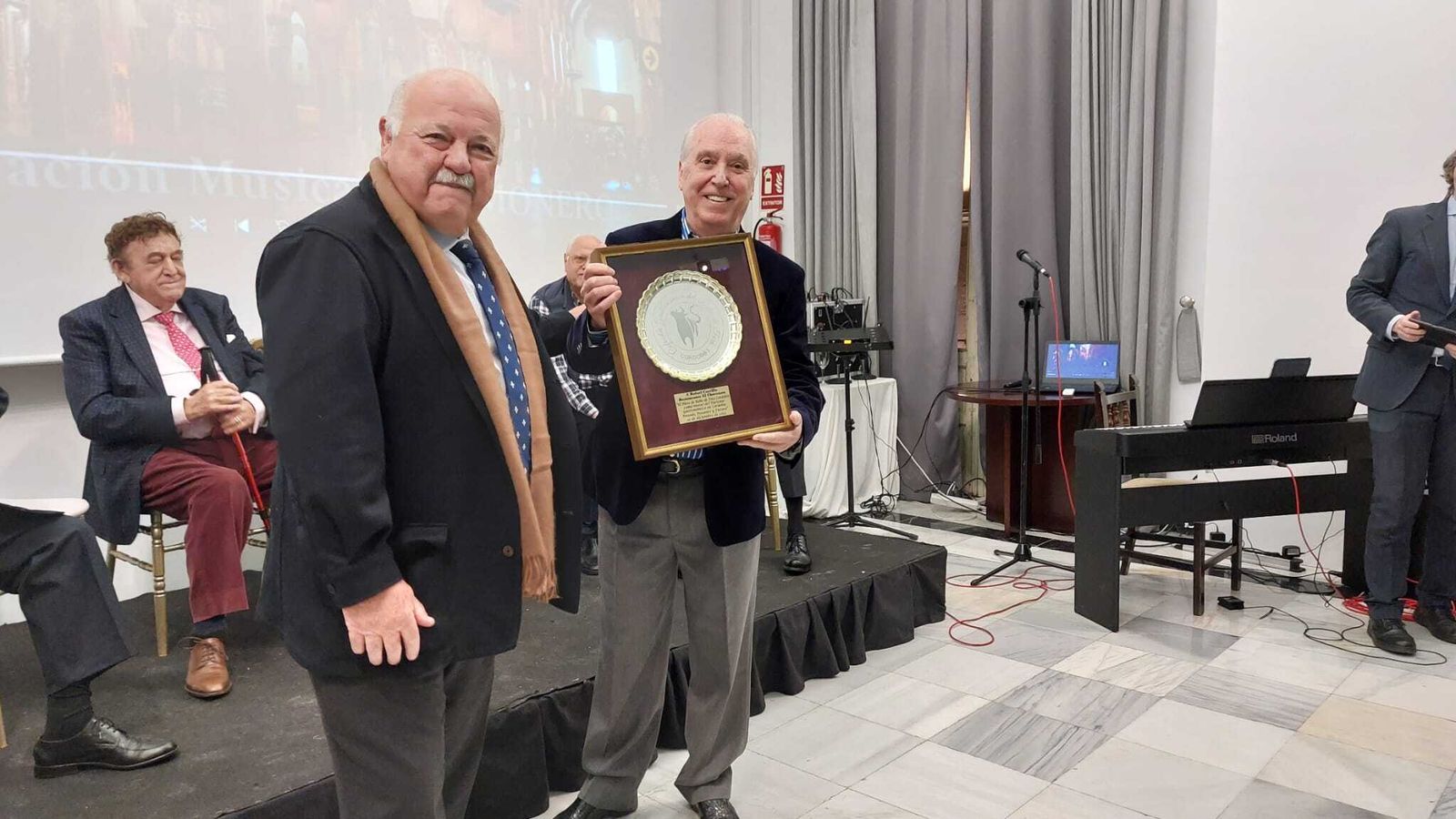Jesús Aguirre, presidente del Parlamento de Andalucía, durante el acto