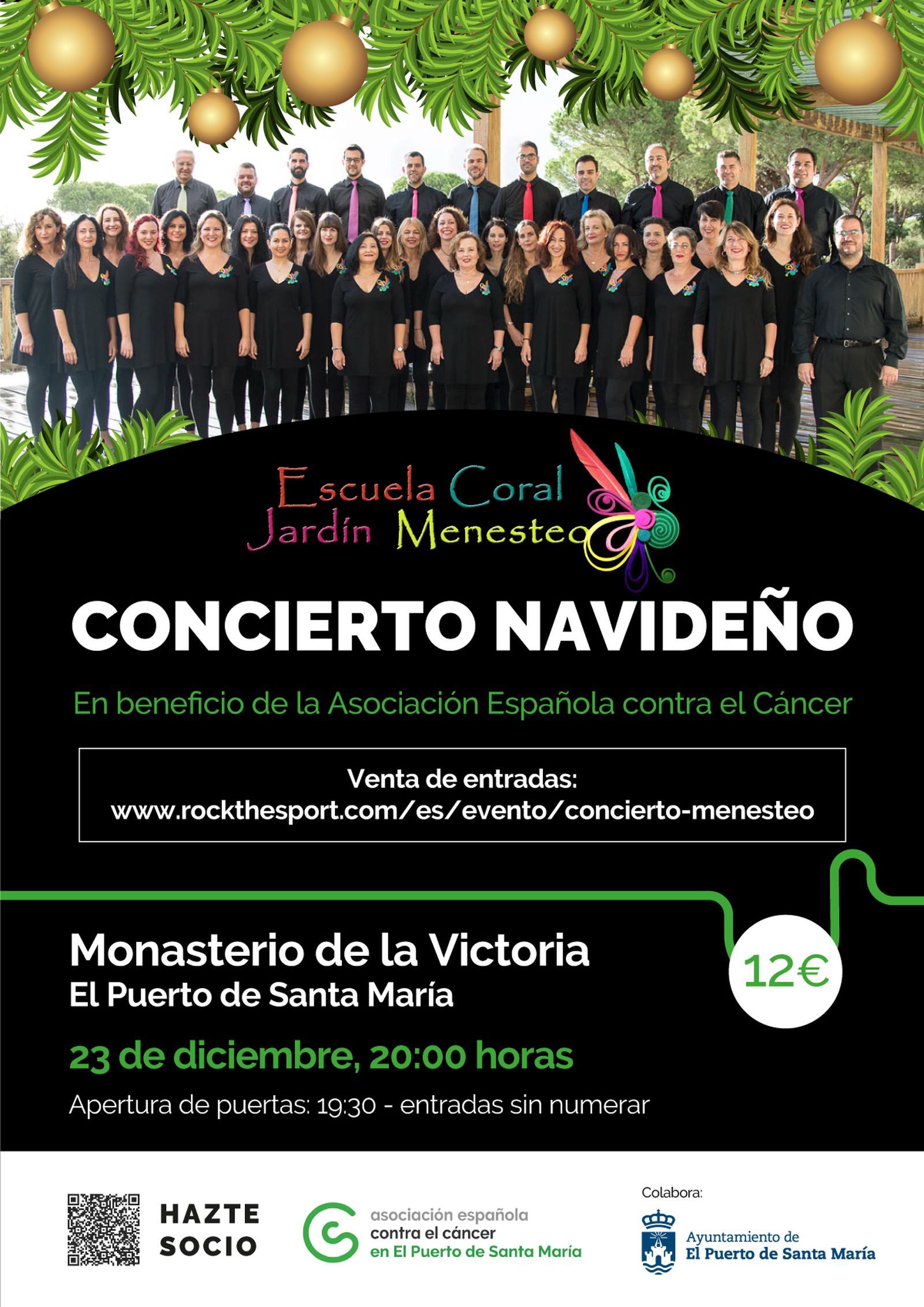Este viernes, concierto de la Coral Jardín Menesteo a beneficio de la AECC.
