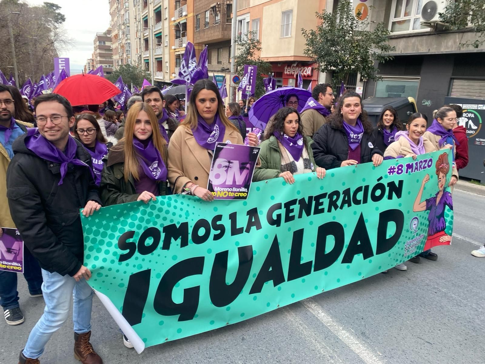 Manifestación del Día Internacional de la Mujer en Jaén.