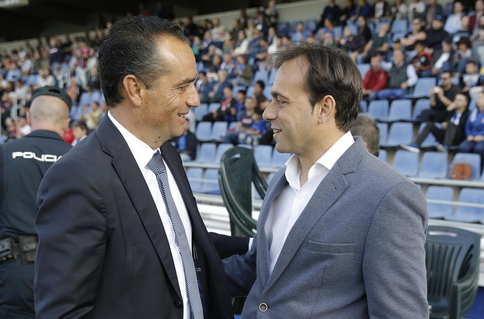 Oltra y FF, antes del comienzo del choque