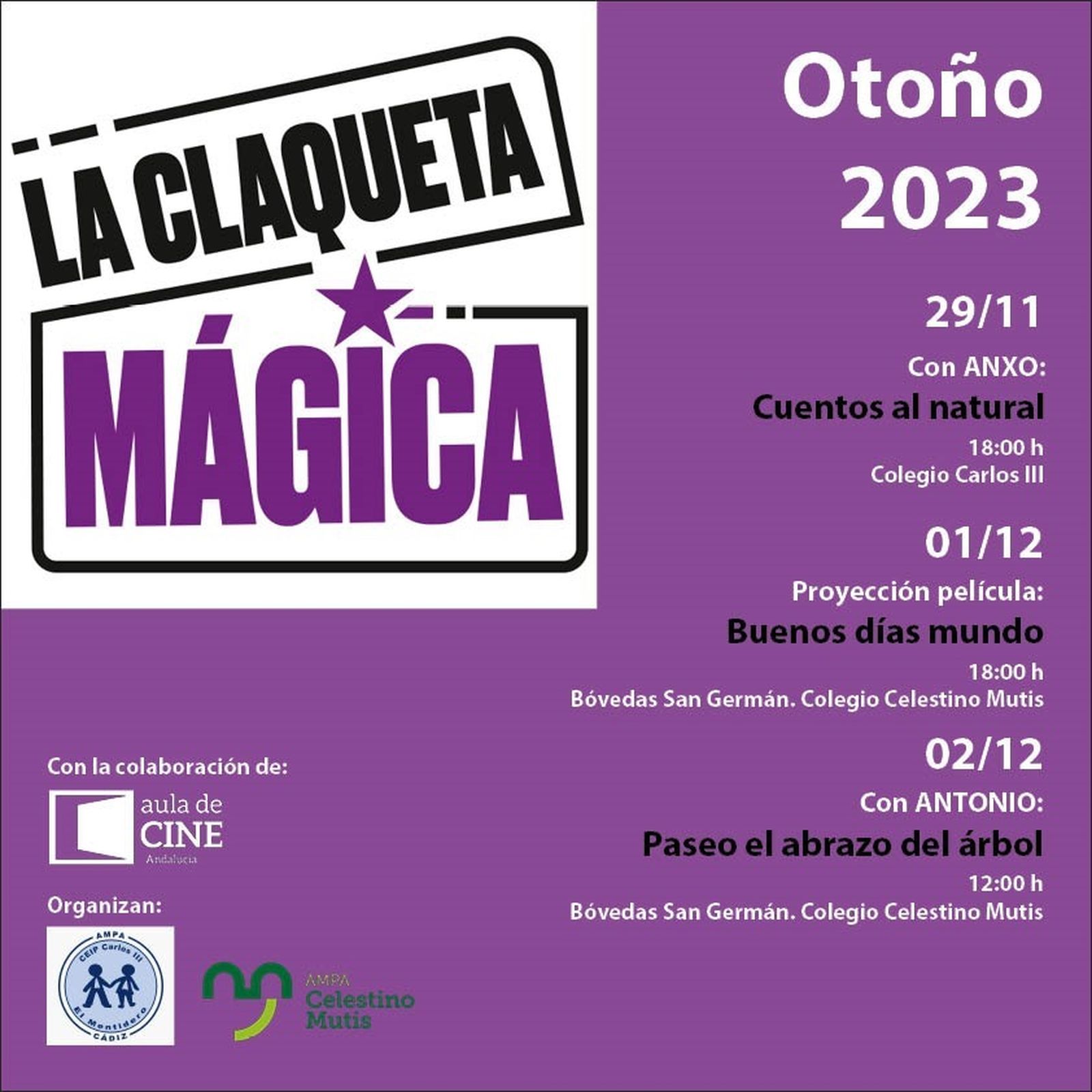 Cartel de la claqueta mágica