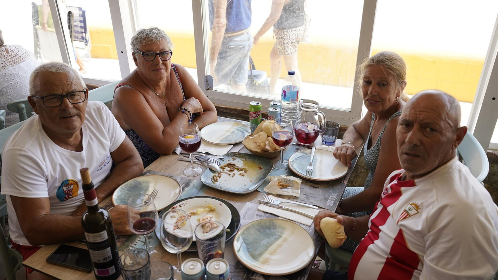 Fotos del almuerzo de la Peña de la Bufanda en el restaurante Los Pulpos.
