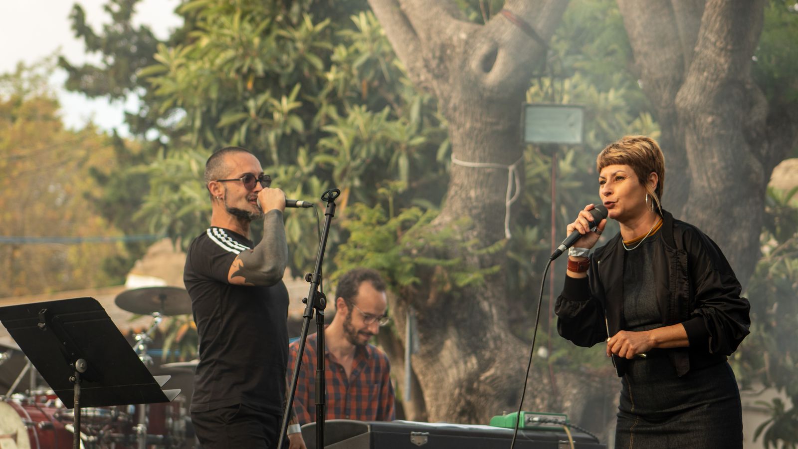 Nuno Guerreiro y Viviane, dos de los embajadores, durante el concierto inaugural del South Music.