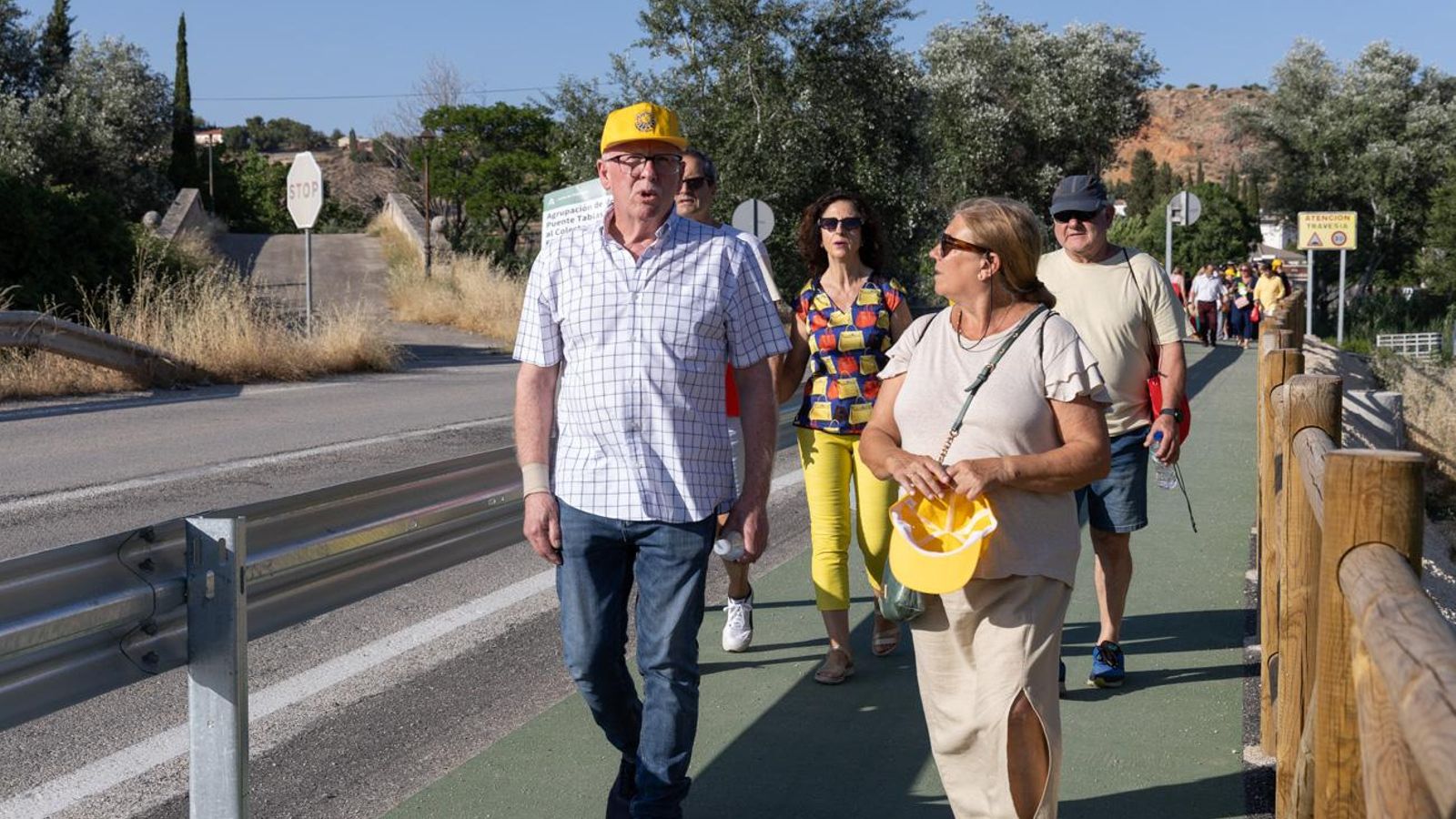 Inauguración del nuevo carril peatonal de la zona residencial Puente Tablas
