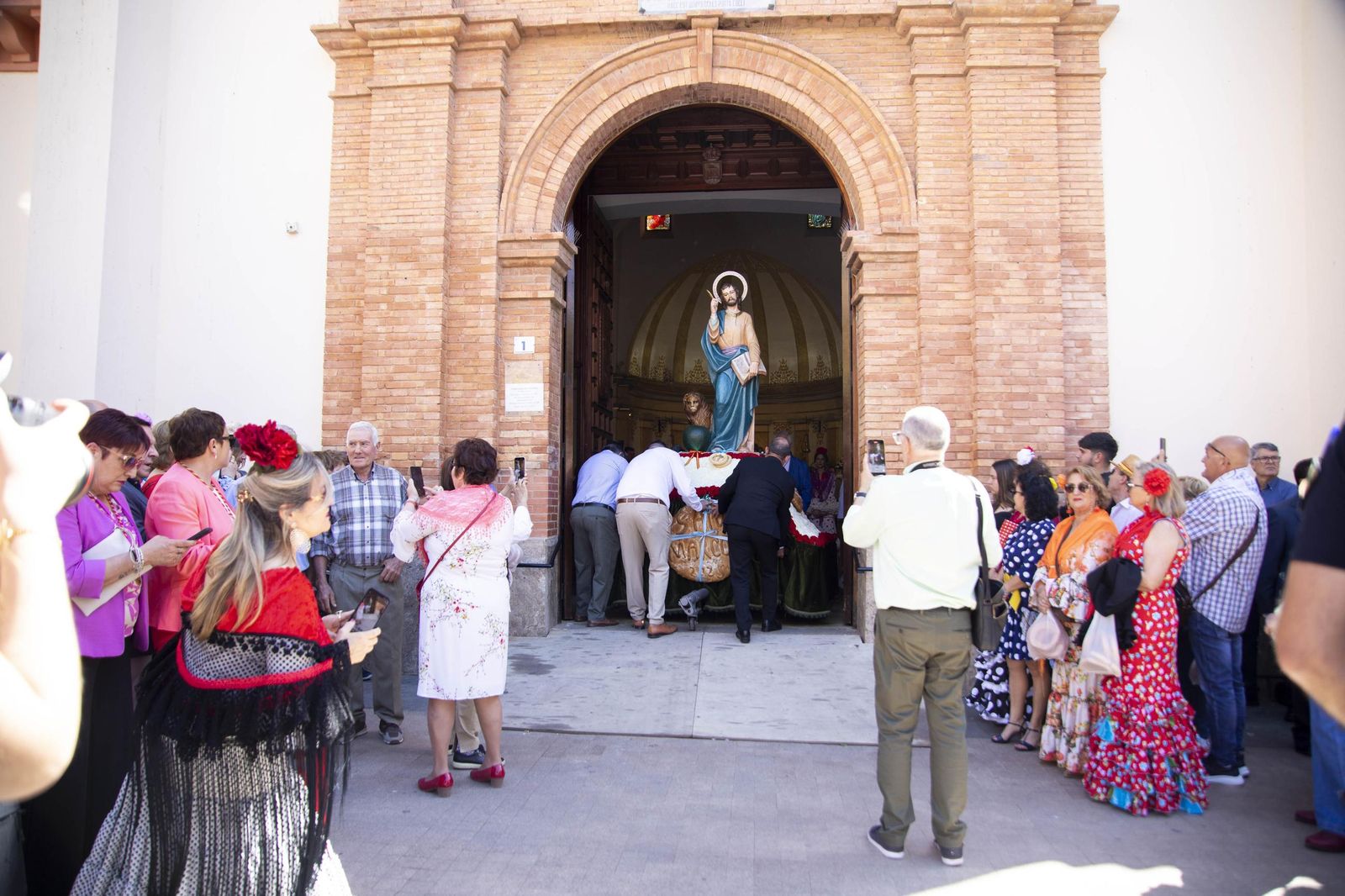 Las imágnes de la misa y procesión en honor a San Marcos en El Ejido