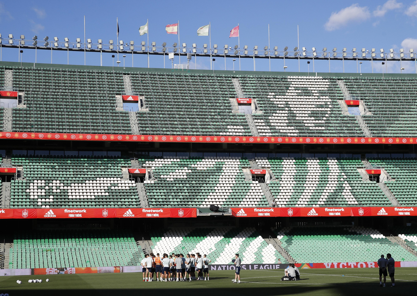 Las imágenes de la selección española en Sevilla