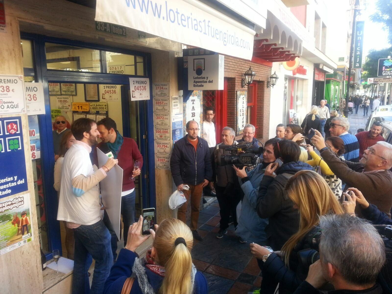 Los premiados en la Lotería de Navidad en Málaga