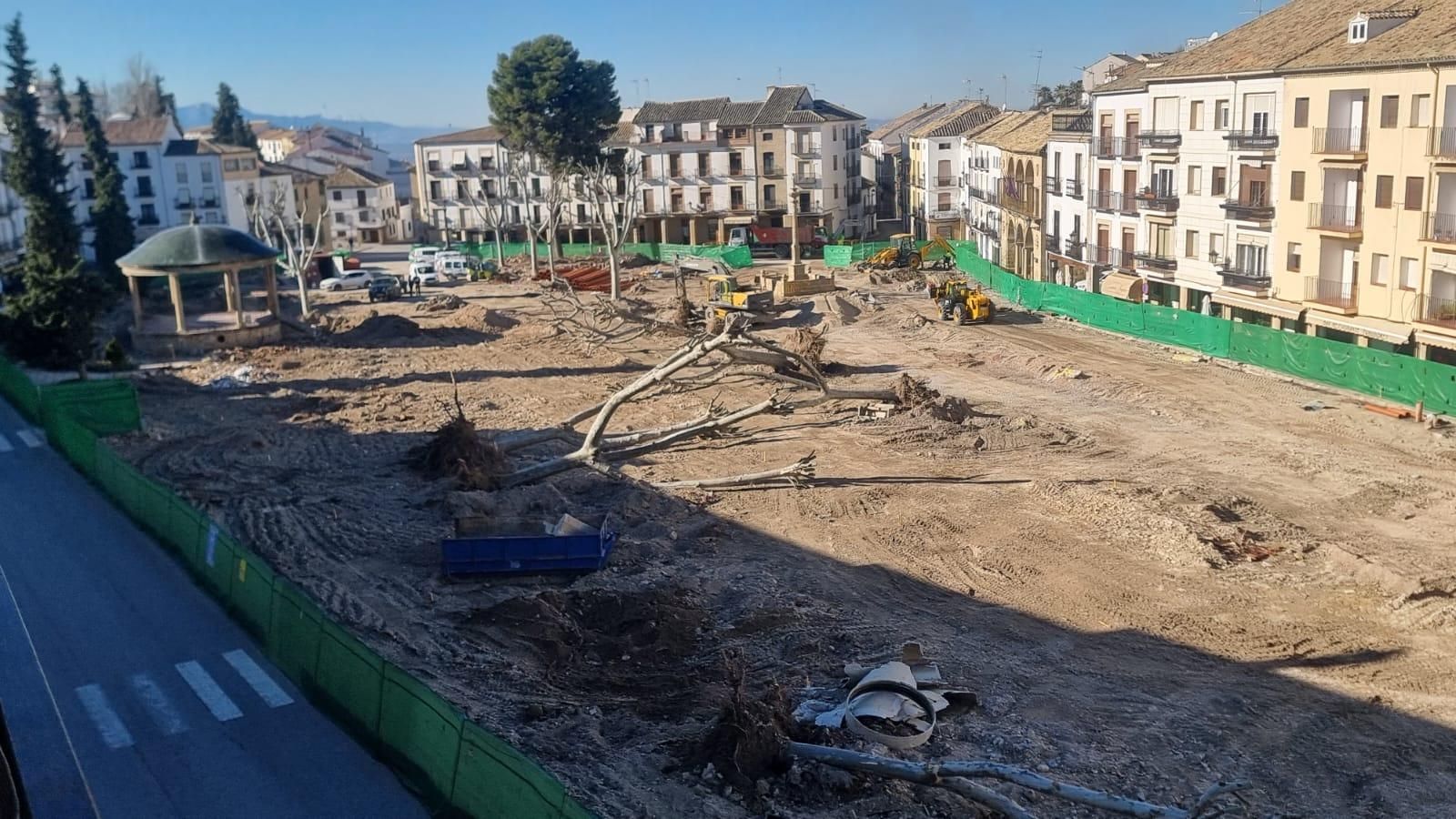 Estado de la plaza hace unos días.