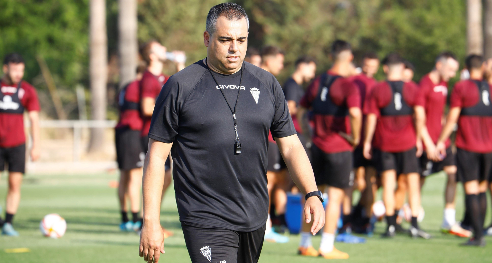Germán Crespo, en el primer entrenamiento de la pretemporada del Córdoba CF.