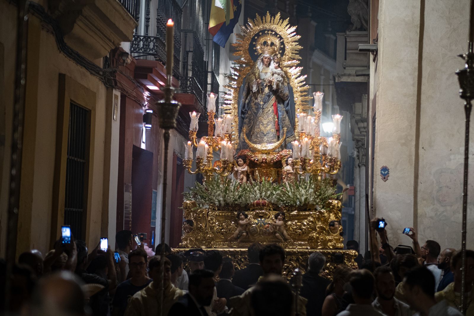 Las imágenes de la procesión de la Virgen de la Luz, en San Esteban