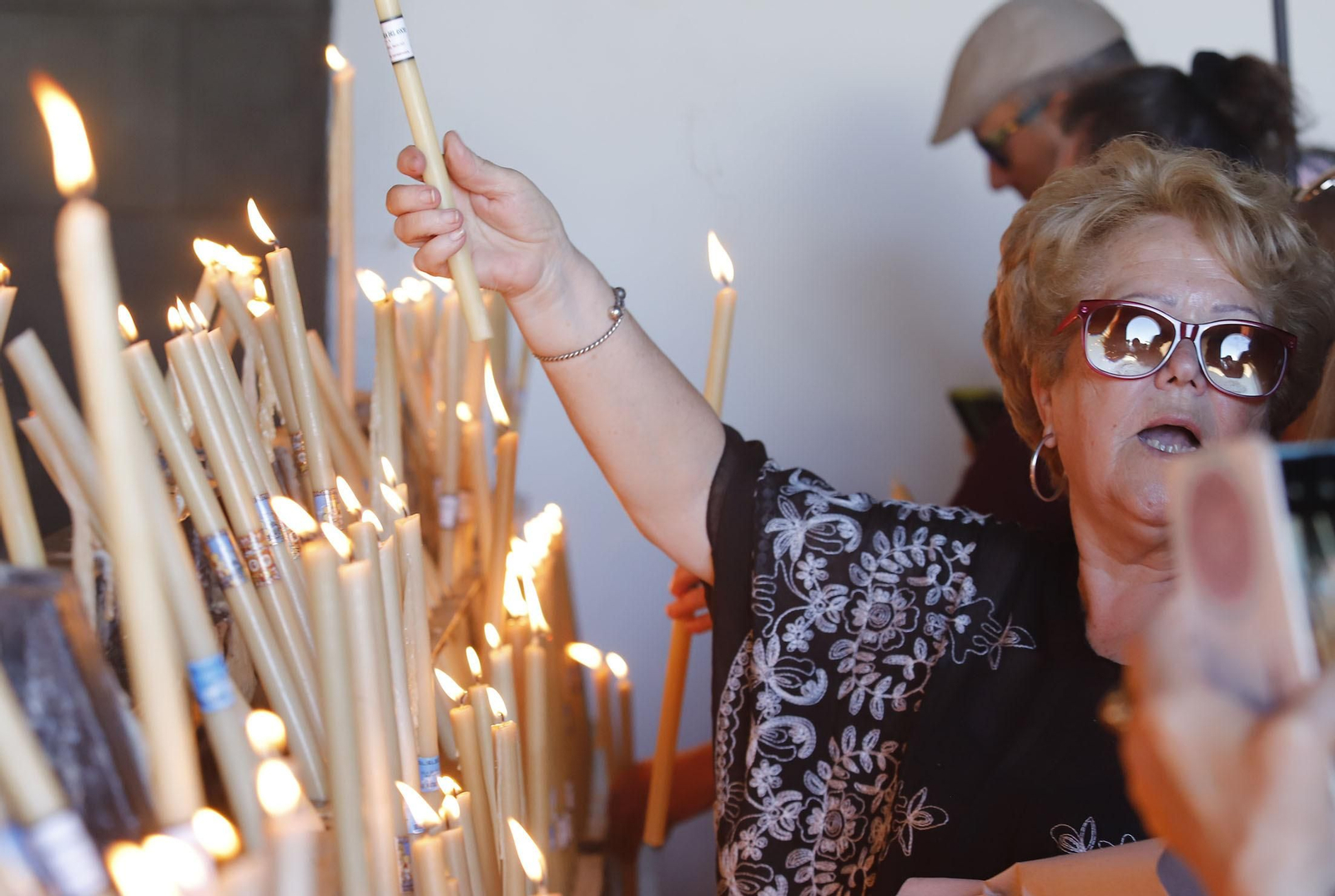 Ambiente en la aldea del Rocío en la jornada del sábado
