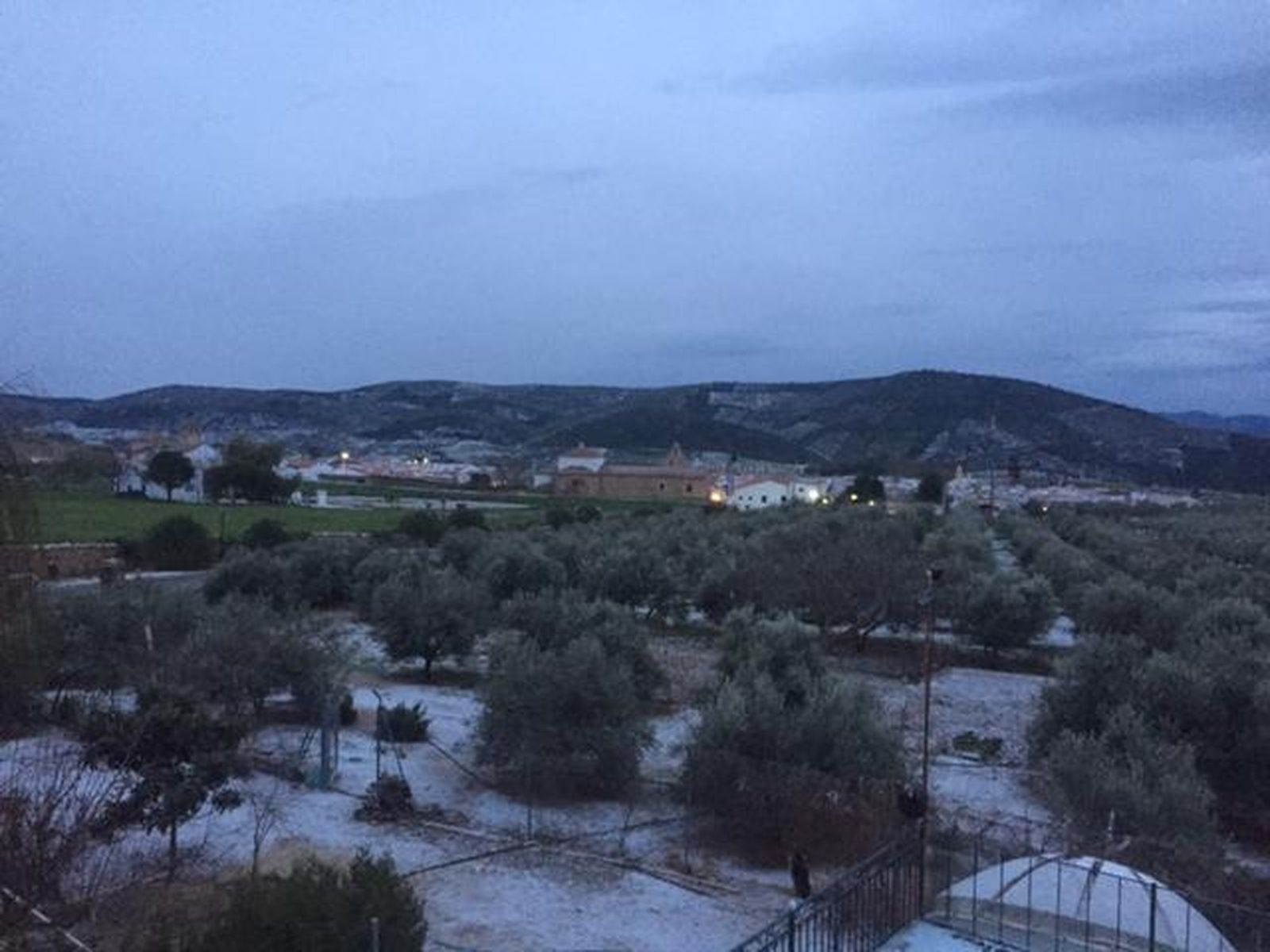 Nieva en las sierras de Sevilla