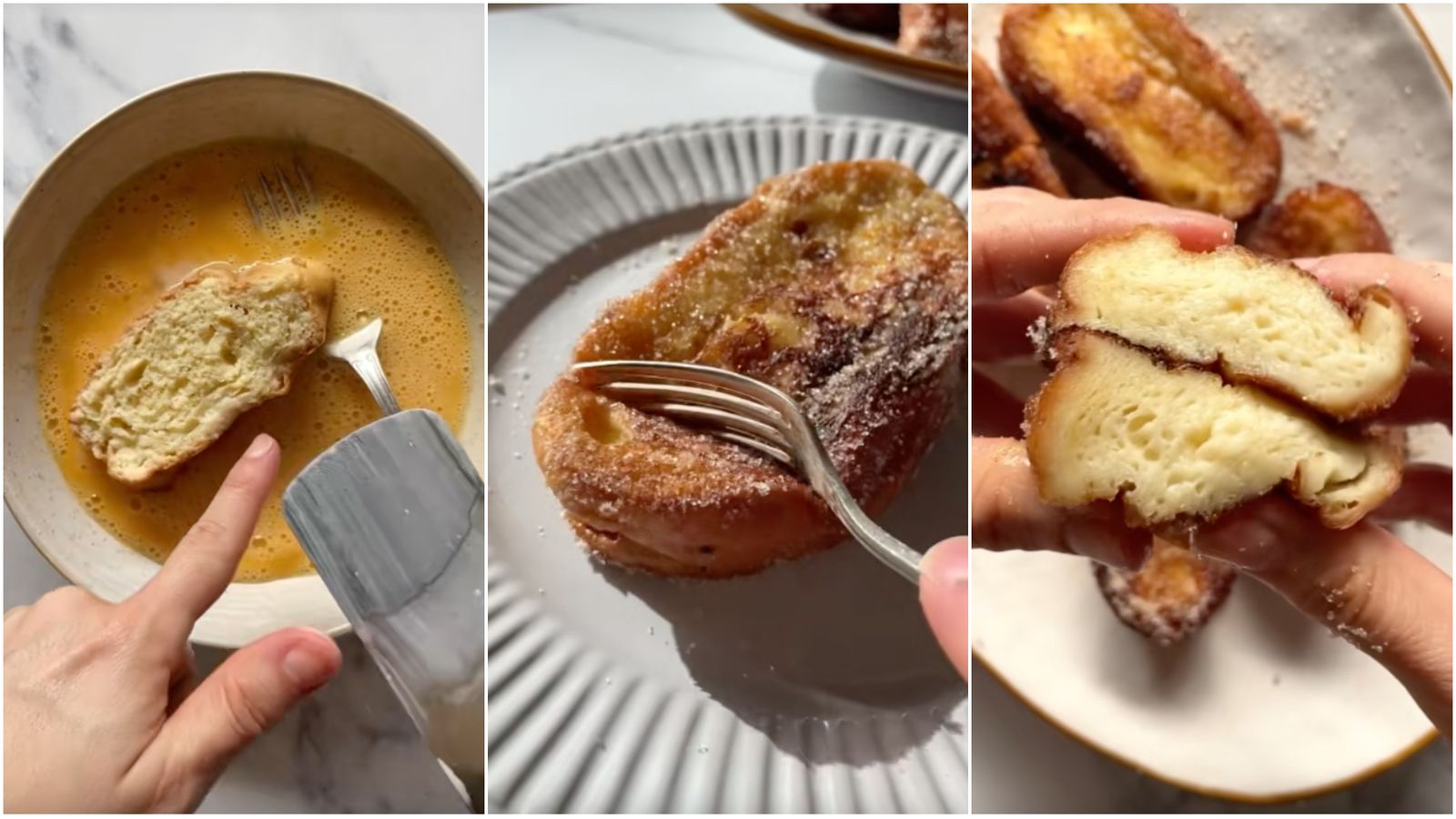 Las torrijas elaboradas por la 'tiktoker' Paula.