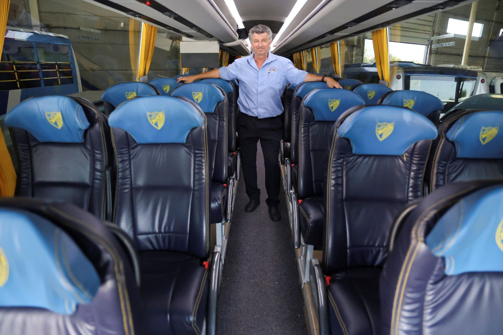 Ángelo Navas, el conductor del bus del Málaga