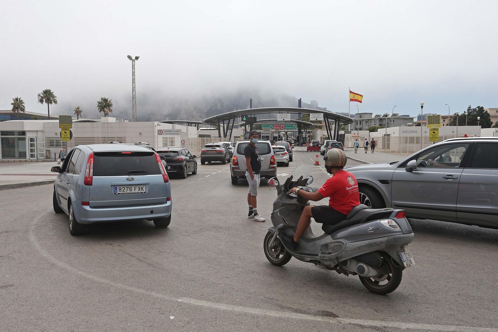 La frontera entre La Línea y Gibraltar.