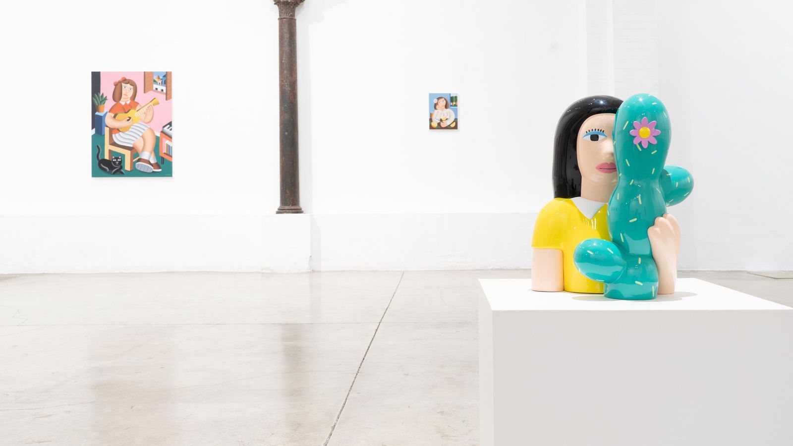 Vista general de la exposición 'The Space Between' de Andy Rementer en Delimbo.