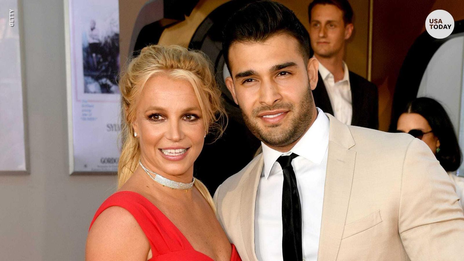 Britney Spears con su actual compañero, Sam Asghari.