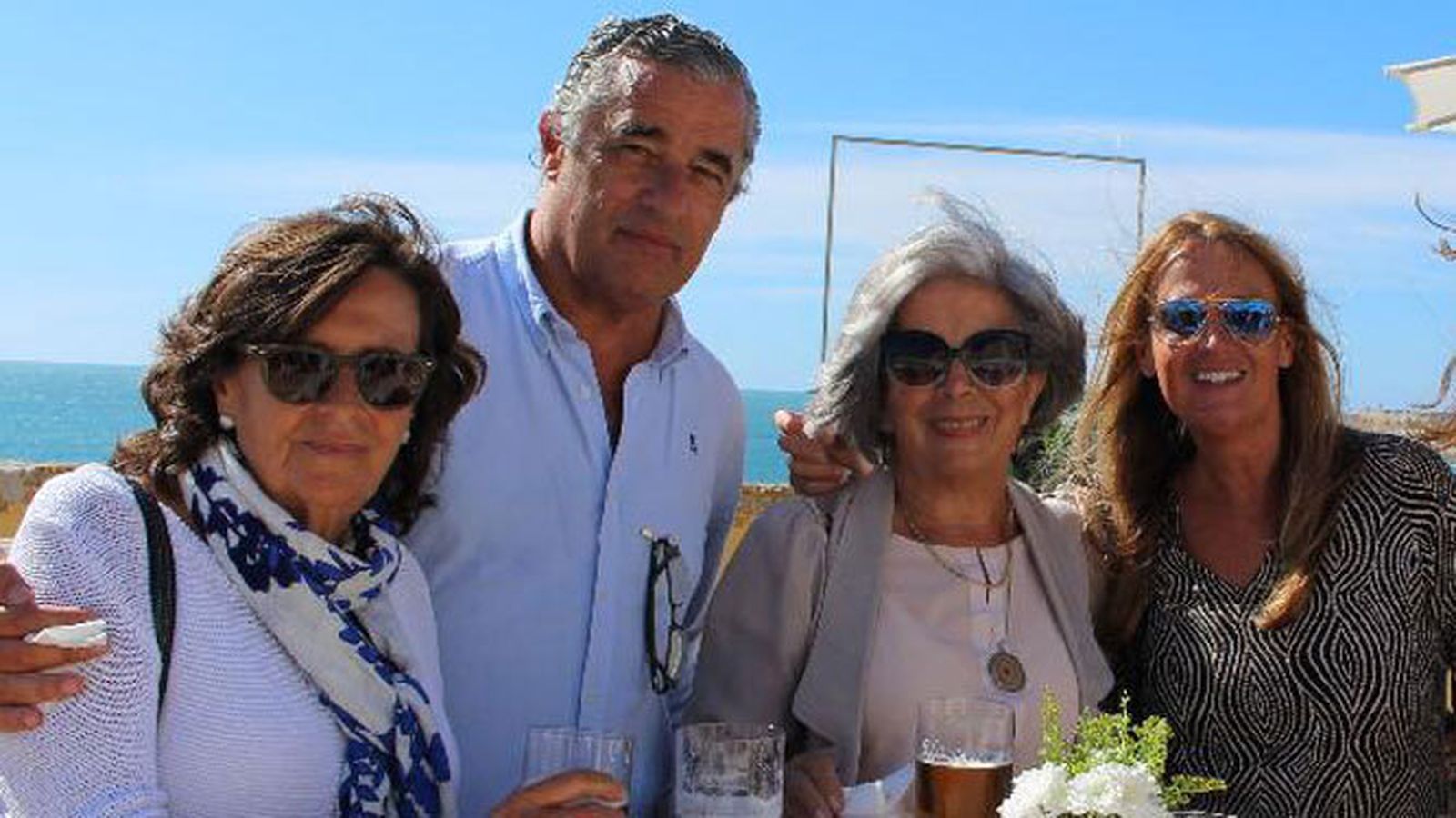 Margara Pan, José Román, Adela Antolín y Ángela Benavente, durante la celebración.