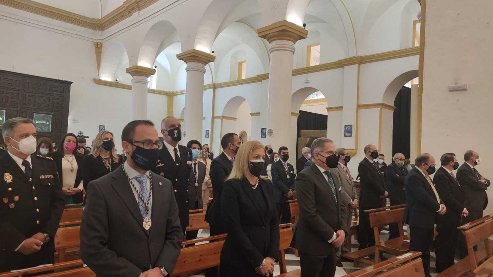 La misa celebrada en la iglesia de la Palma de Algeciras.