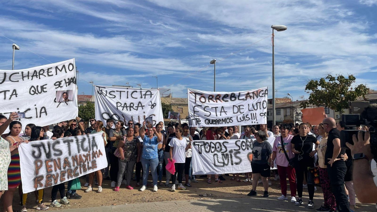 Manifestación tras el crimen de la pedrada en Torreblanca.