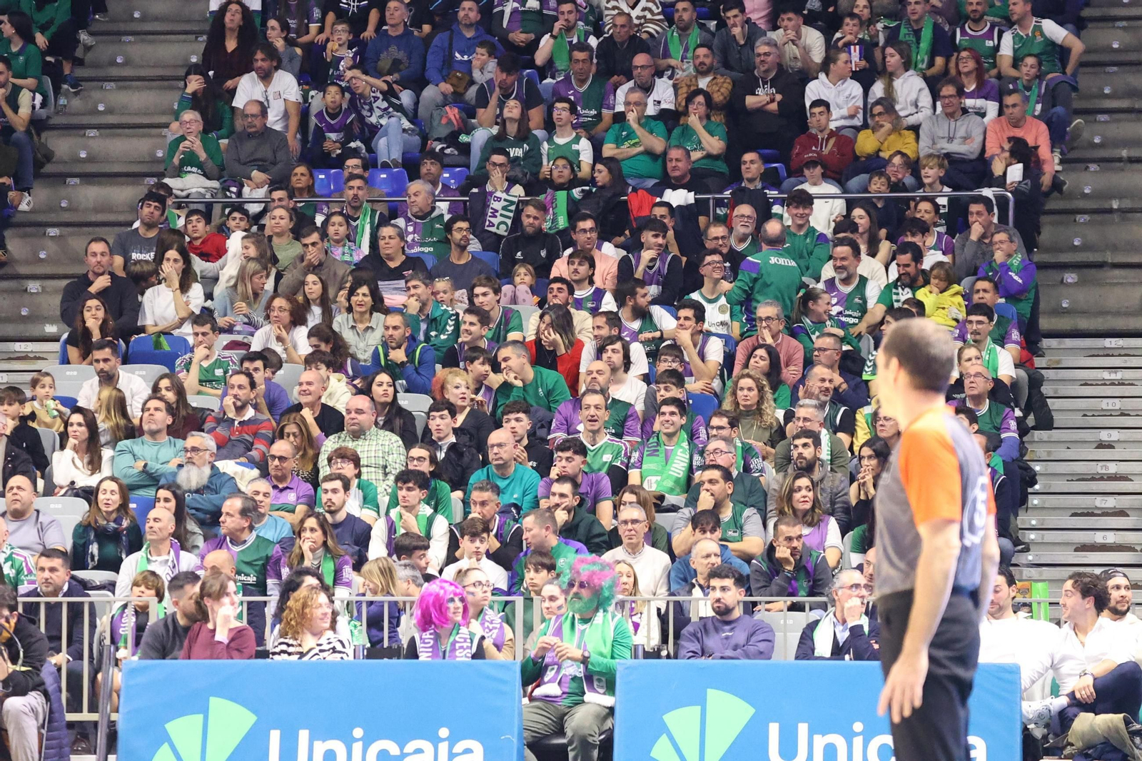 Búscate en las gradas del Carpena durante el Unicaja-Valencia Basket