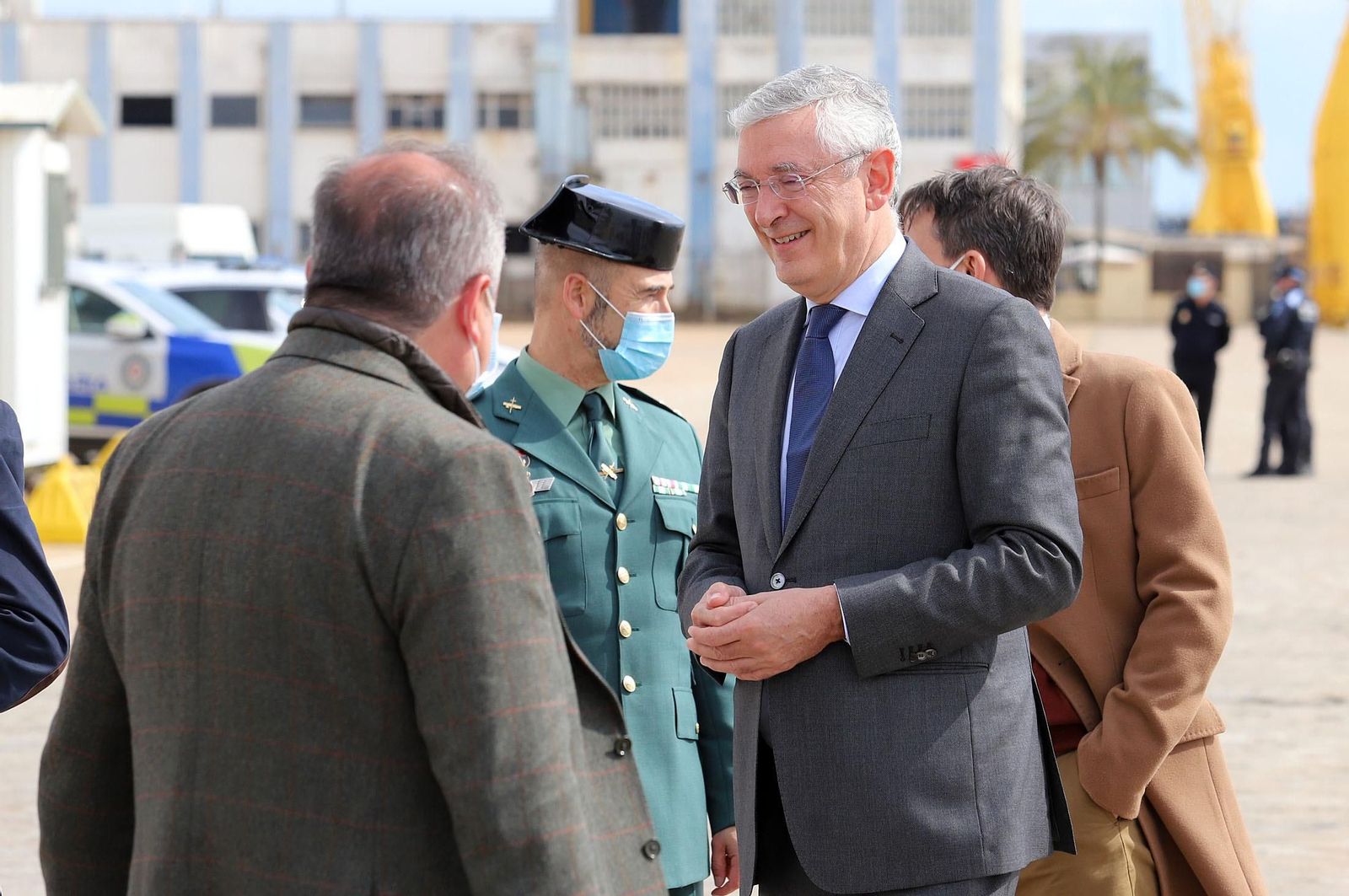 Imágenes del acto de inicio de las obras de la Marina Deportiva del Puerto de Huelva