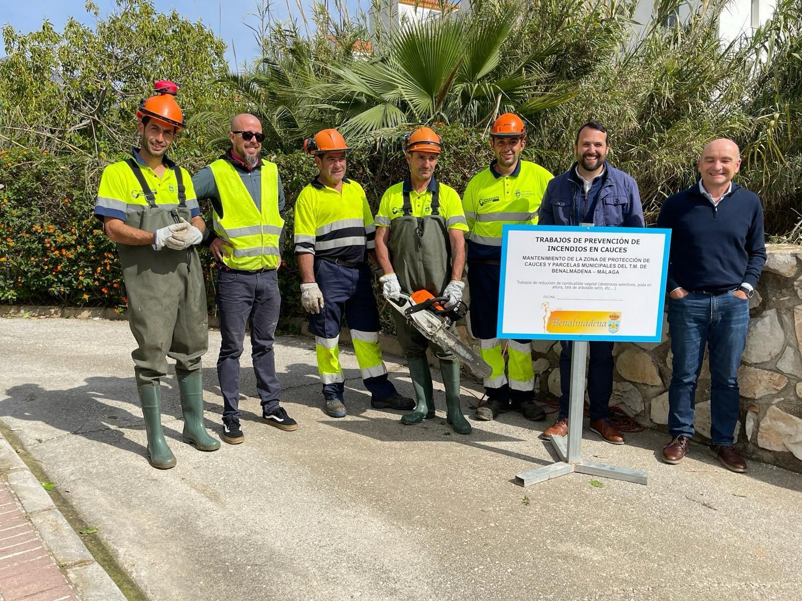 La visita institucional a los trabajos de mantenimiento y limpieza.