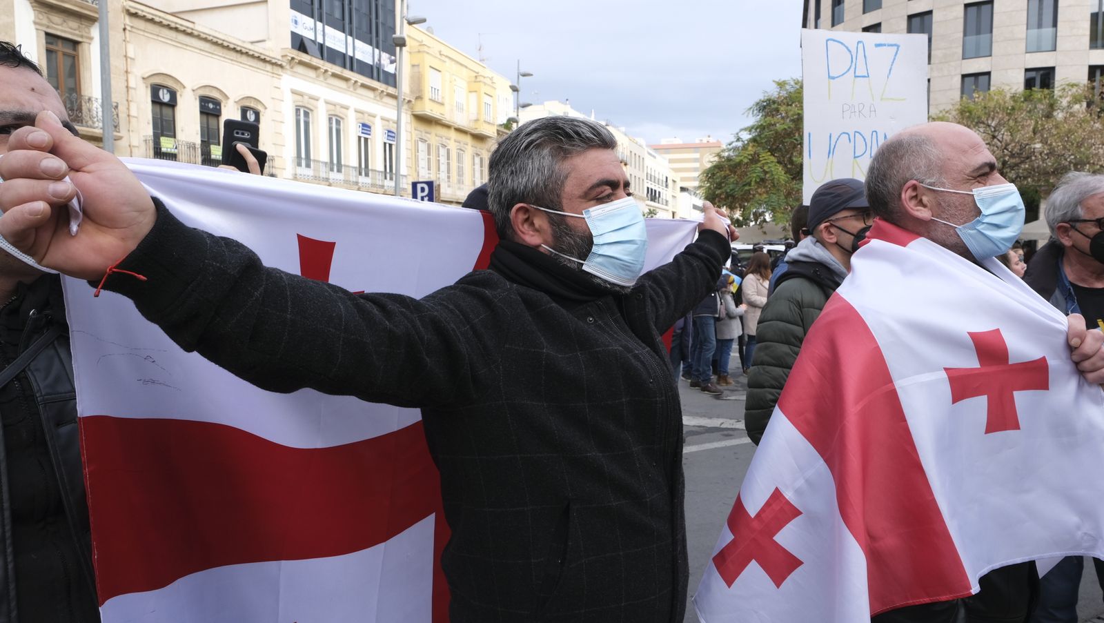 Fotogalería de las protestas contra la invasión rusa en Ucrania. Almería.