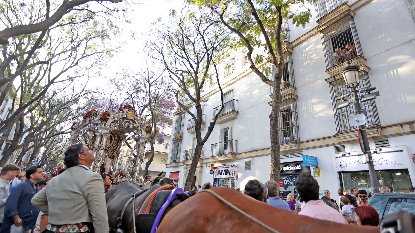 Llegada de la Hermandad del Rocío a Jerez
