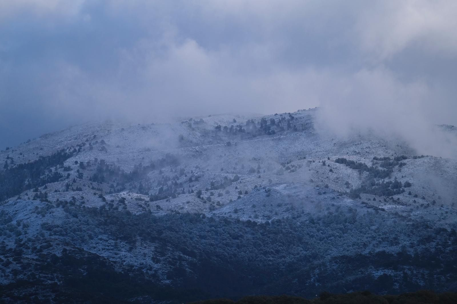 Las fotos de la nieve que cubre Málaga este lunes