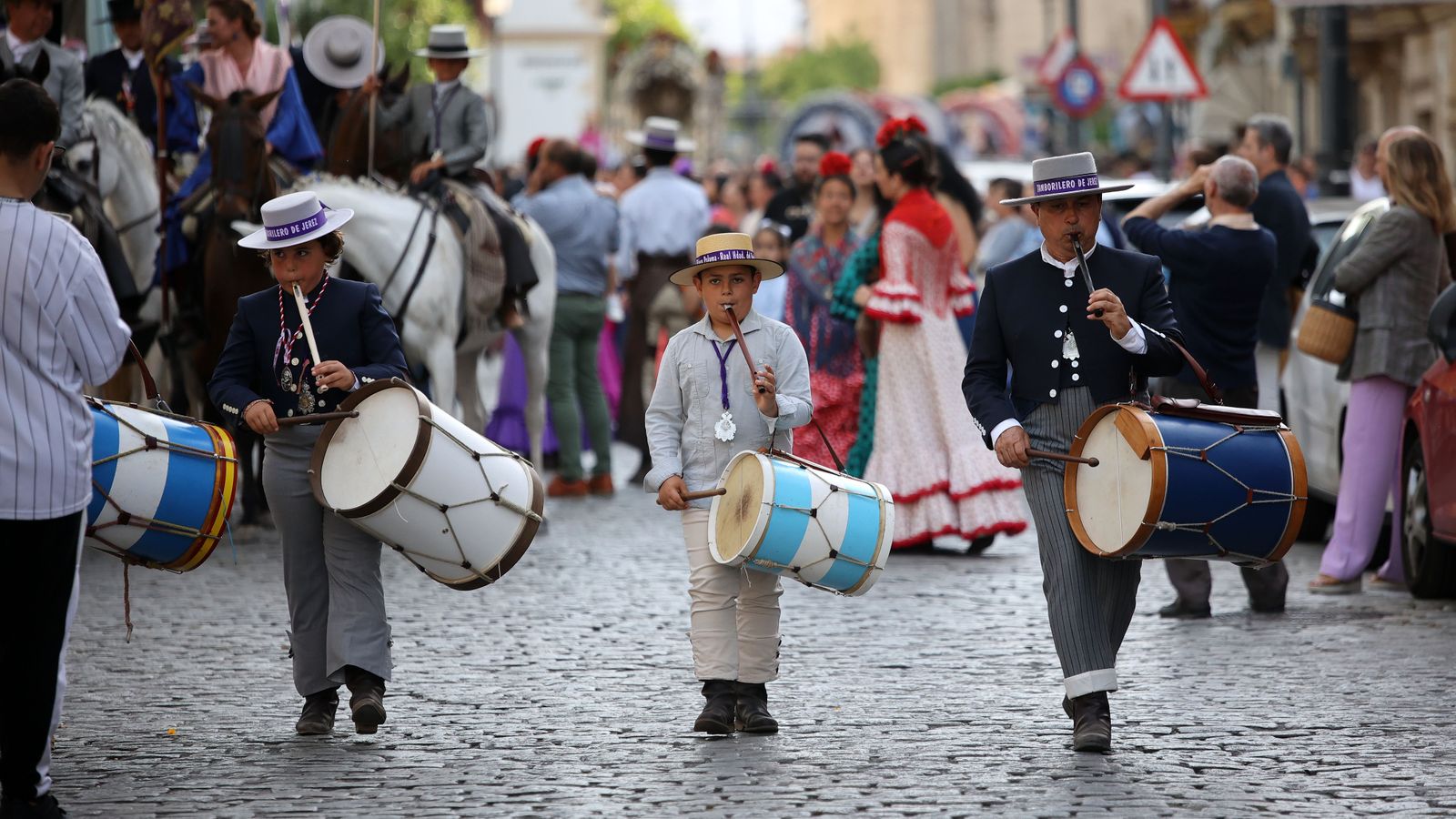 Llegada de la Hermandad del Rocío a Jerez