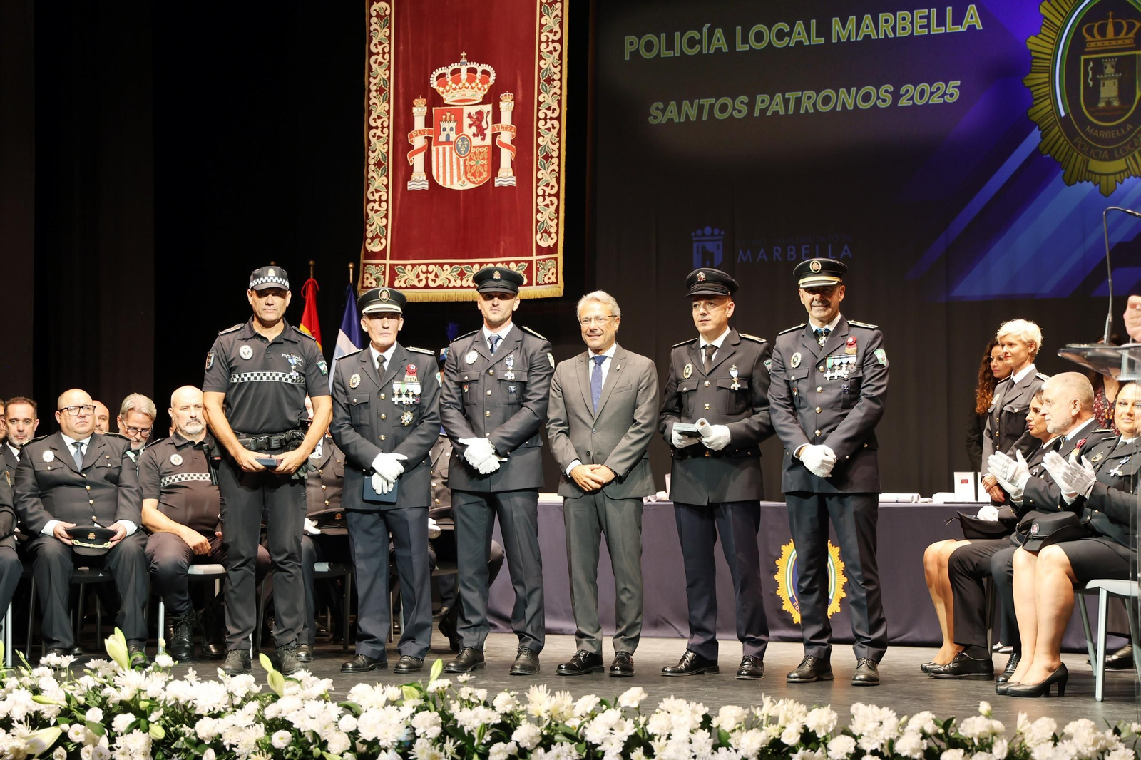 El acto de celebración de los Santos Patronos de la Policía Local de Marbella.