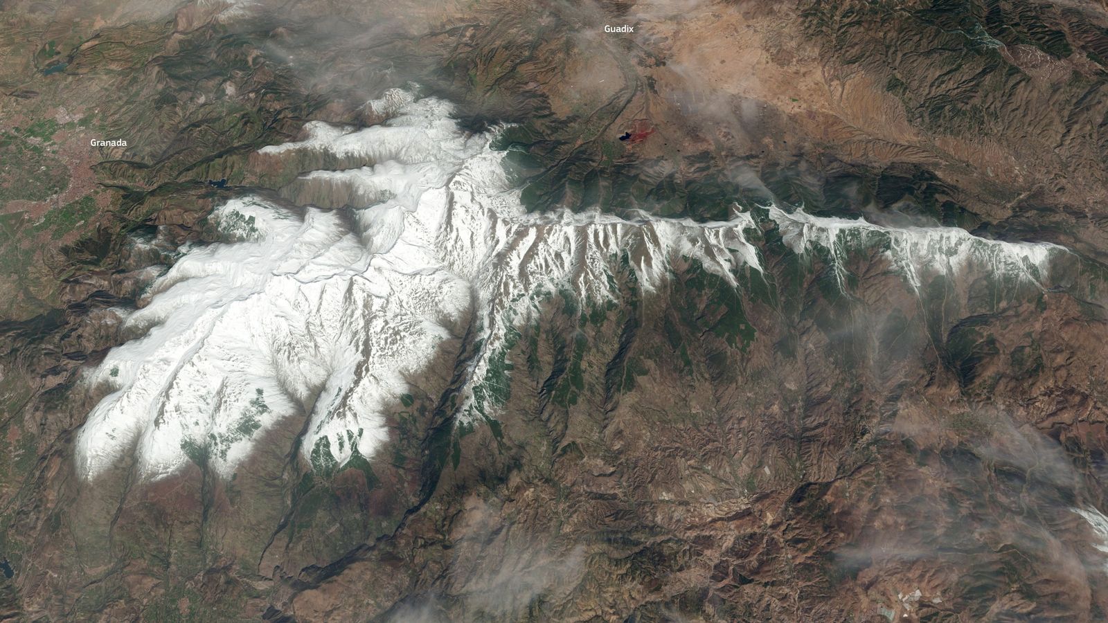La foto de Sierra Nevada publicada por Copernicus