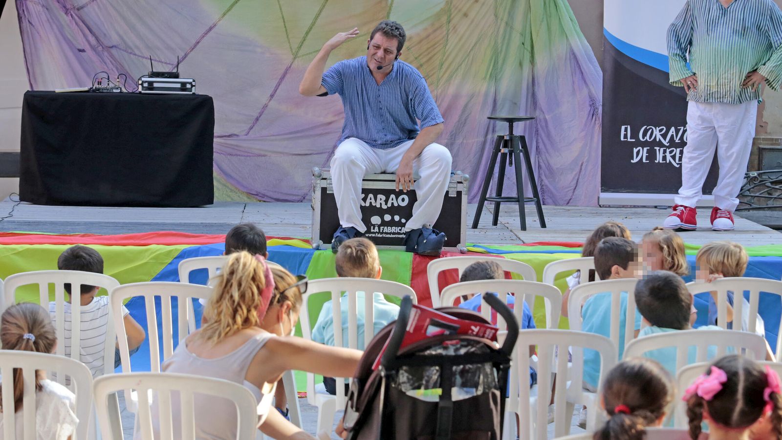 Actividad infantil en la Alameda del Banco este jueves.