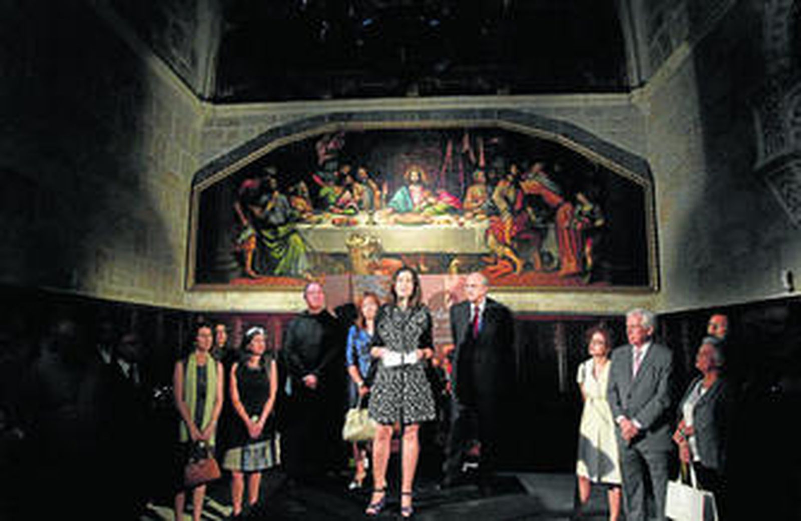 La ministra de Cultura, Ángeles González-Sinde, ayer, en la inauguración de la exposición.