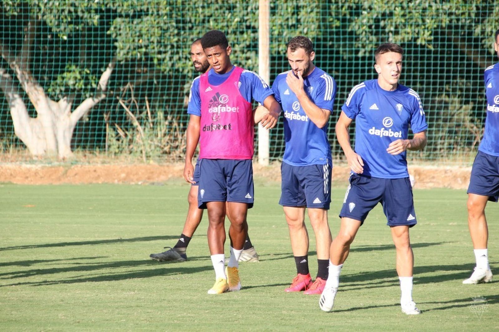 Lozano (i), Malbasic y Salvi, durante un entrenamiento.