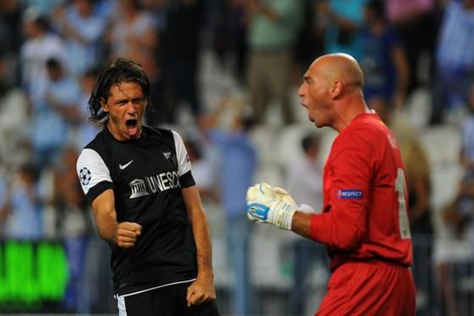 El estreno soñado del Málaga en la Champions, en fotos 

Foto: EFE