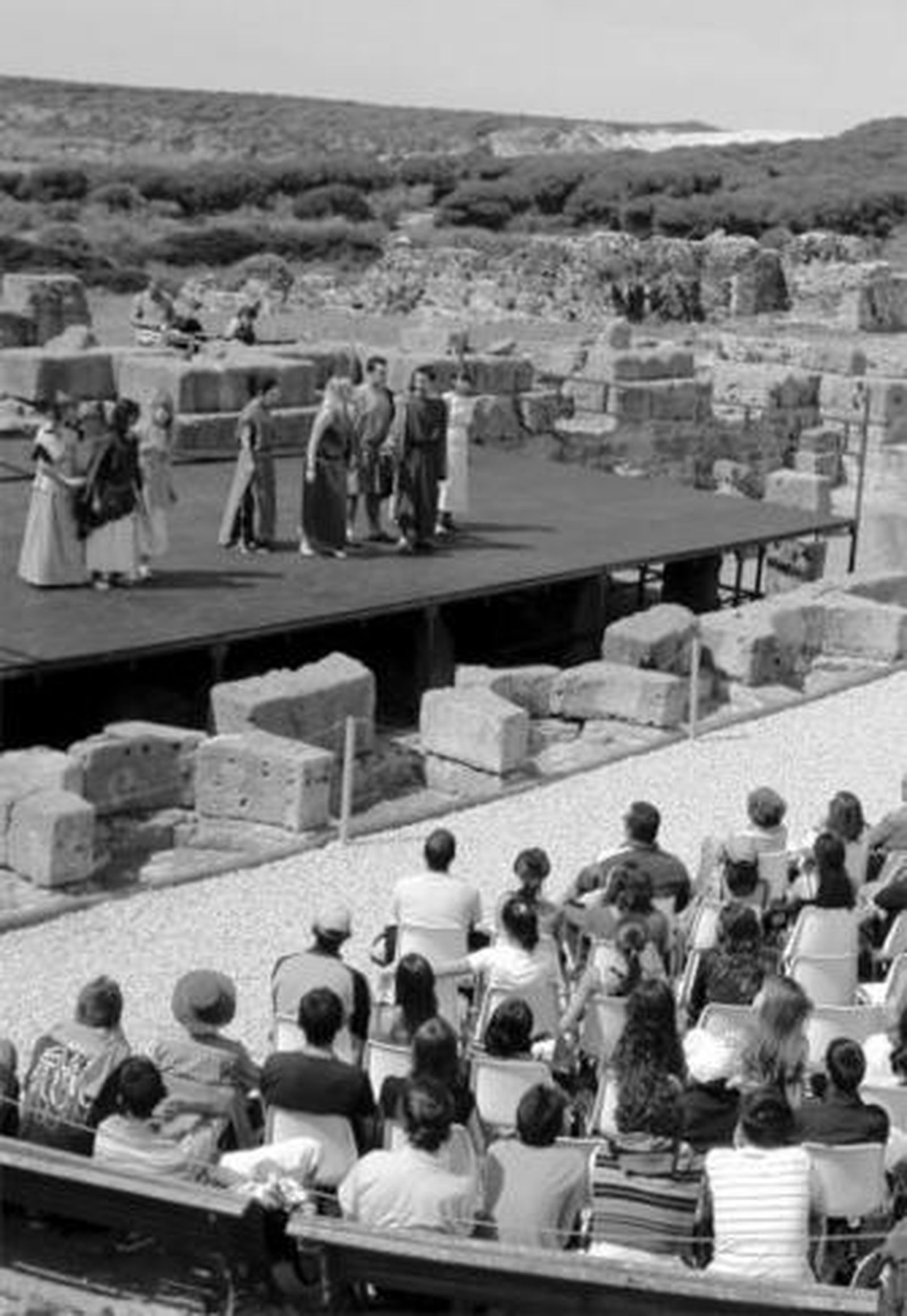 Una de las representaciones de ayer en Baelo Claudia.