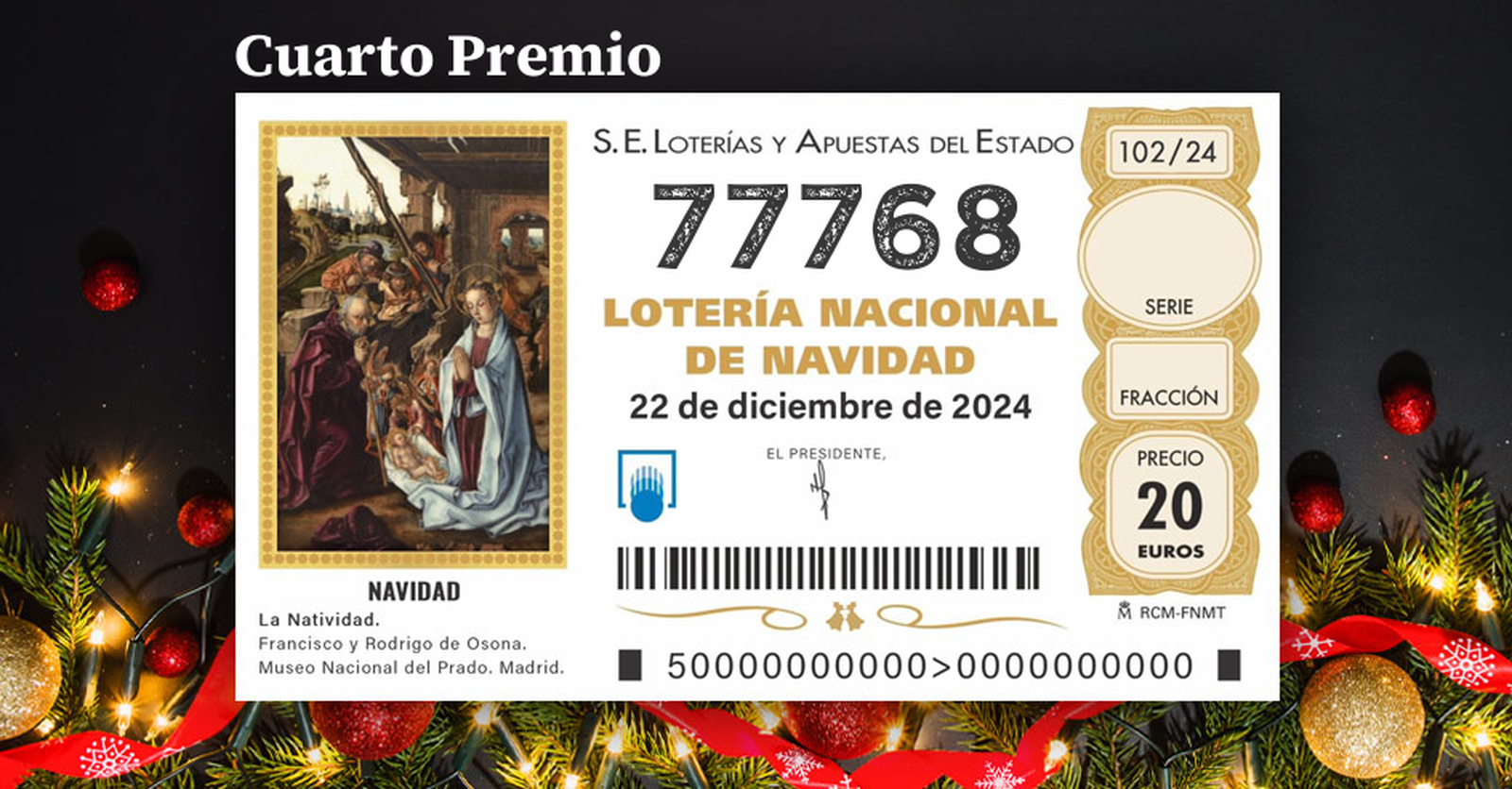 El primer cuarto premio