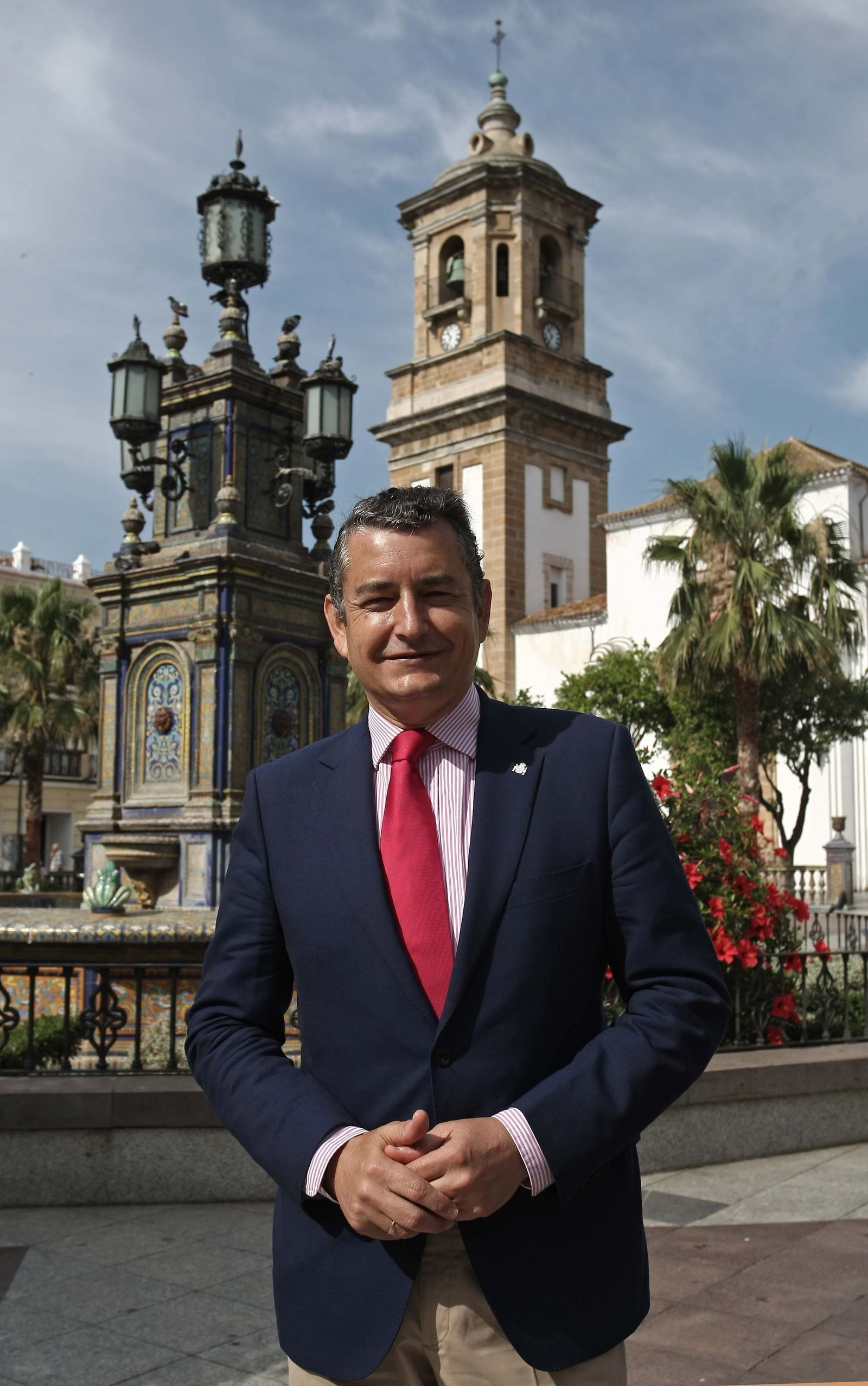 Antonio Sanz, en la Plaza Alta de Algeciras.