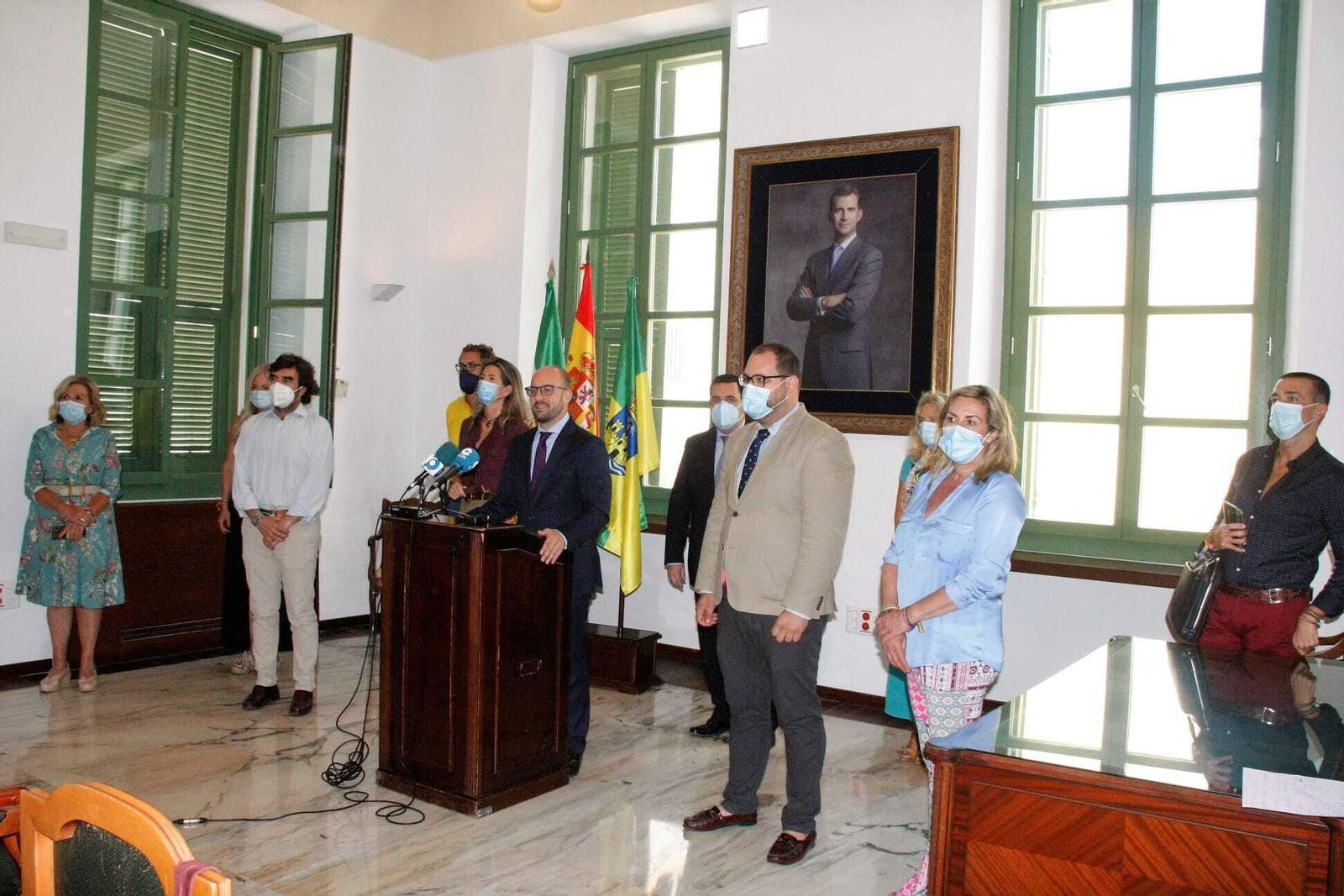 Una imagen del equipo de Gobierno, durante el balance de su primer año de gestión. Una imagen del equipo de Gobierno, durante el balance de su primer año de gestión.