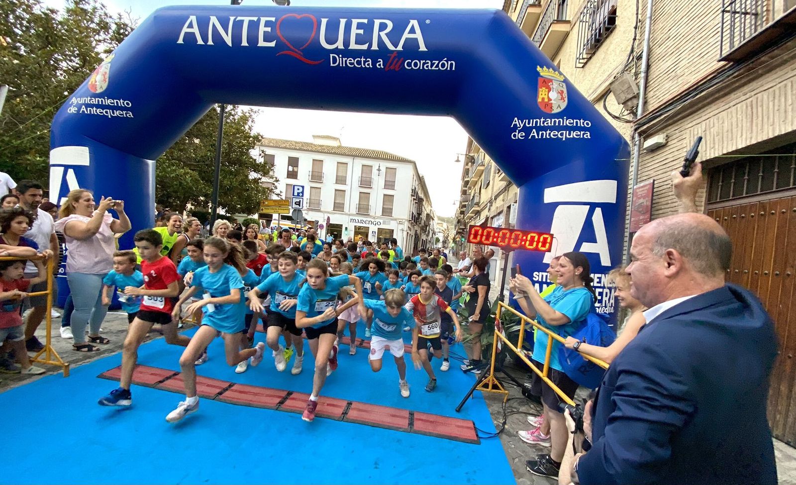 Salida a la carrera para niños.