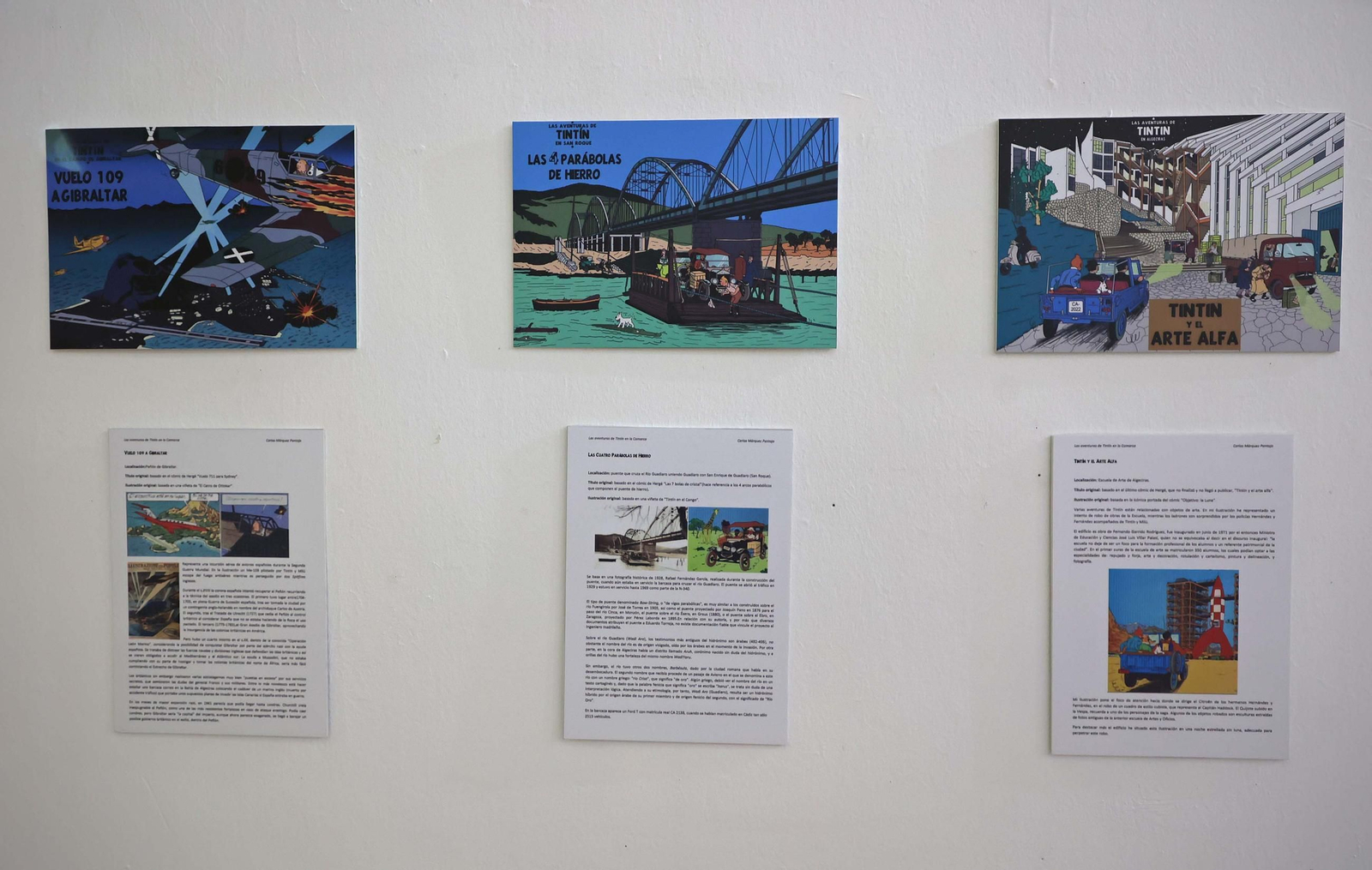 Fotos de la exposición Tintín en el Campo de Gibraltar