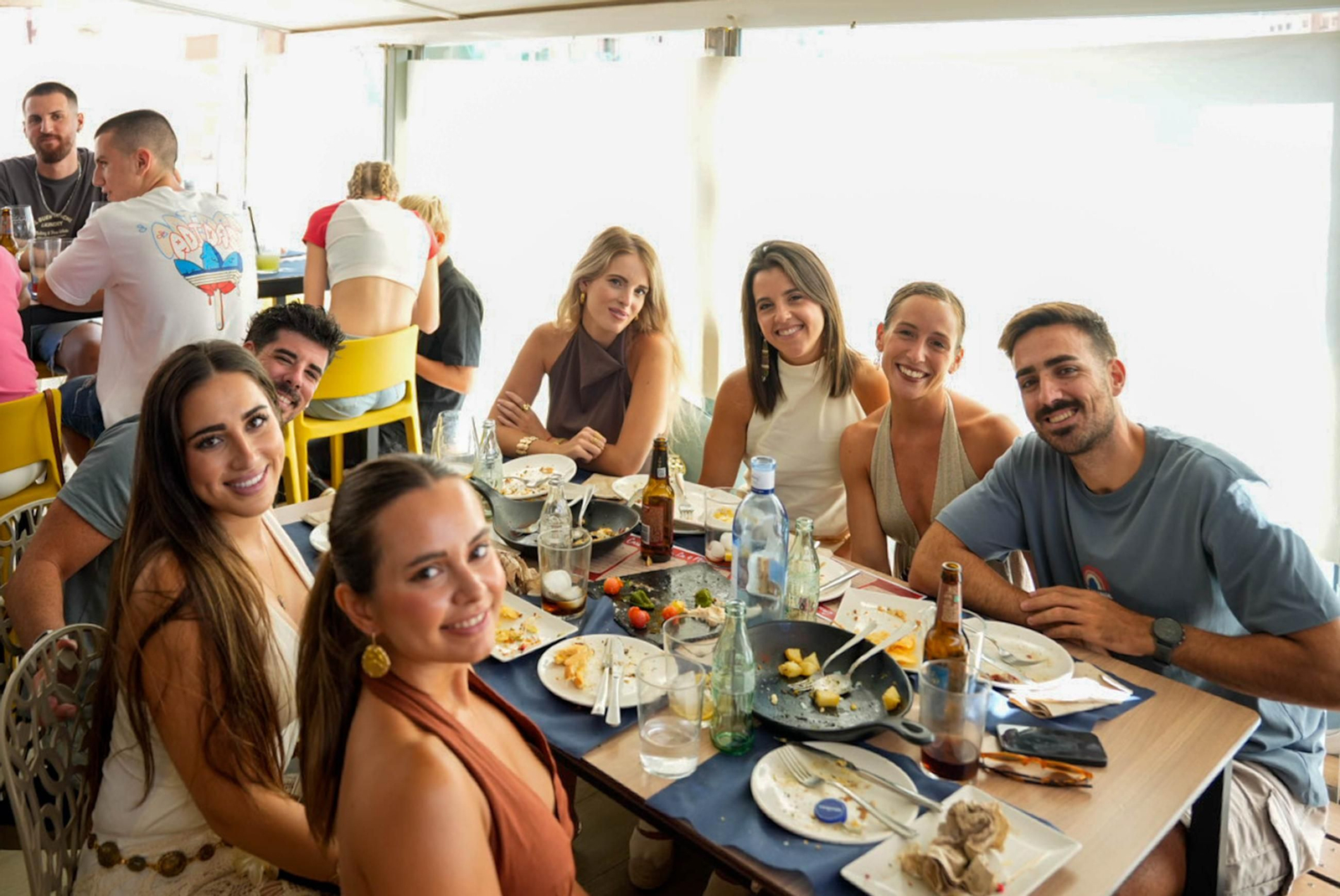 Disfrutando de la feria del mediodía en la jornada del jueves