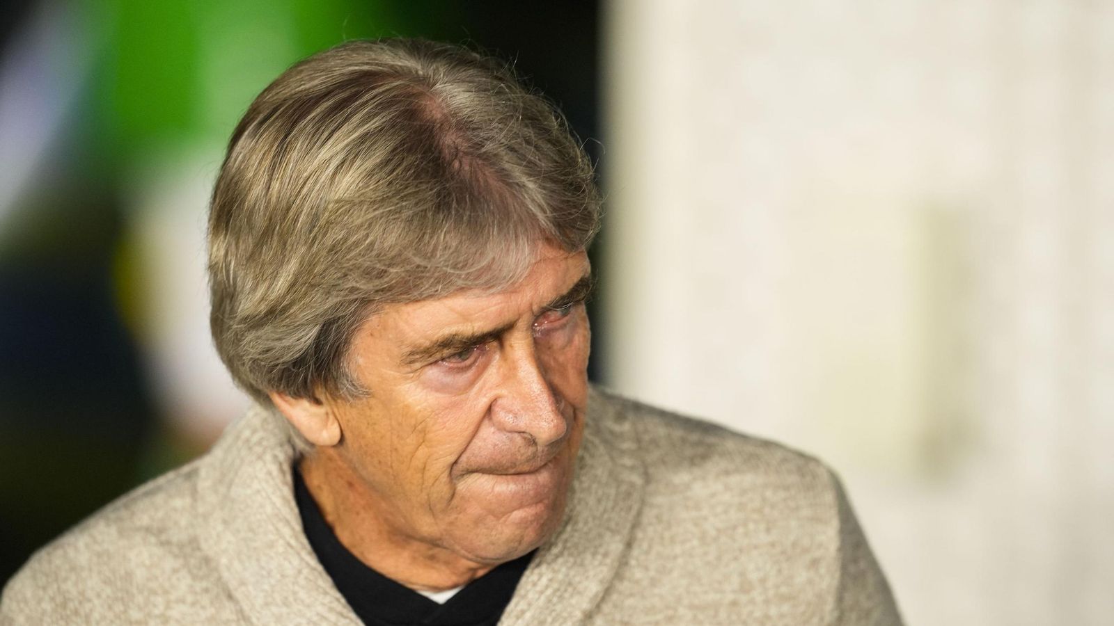 Manuel Pellegrini, antes del comienzo del partido ante el HJK Helsinki.