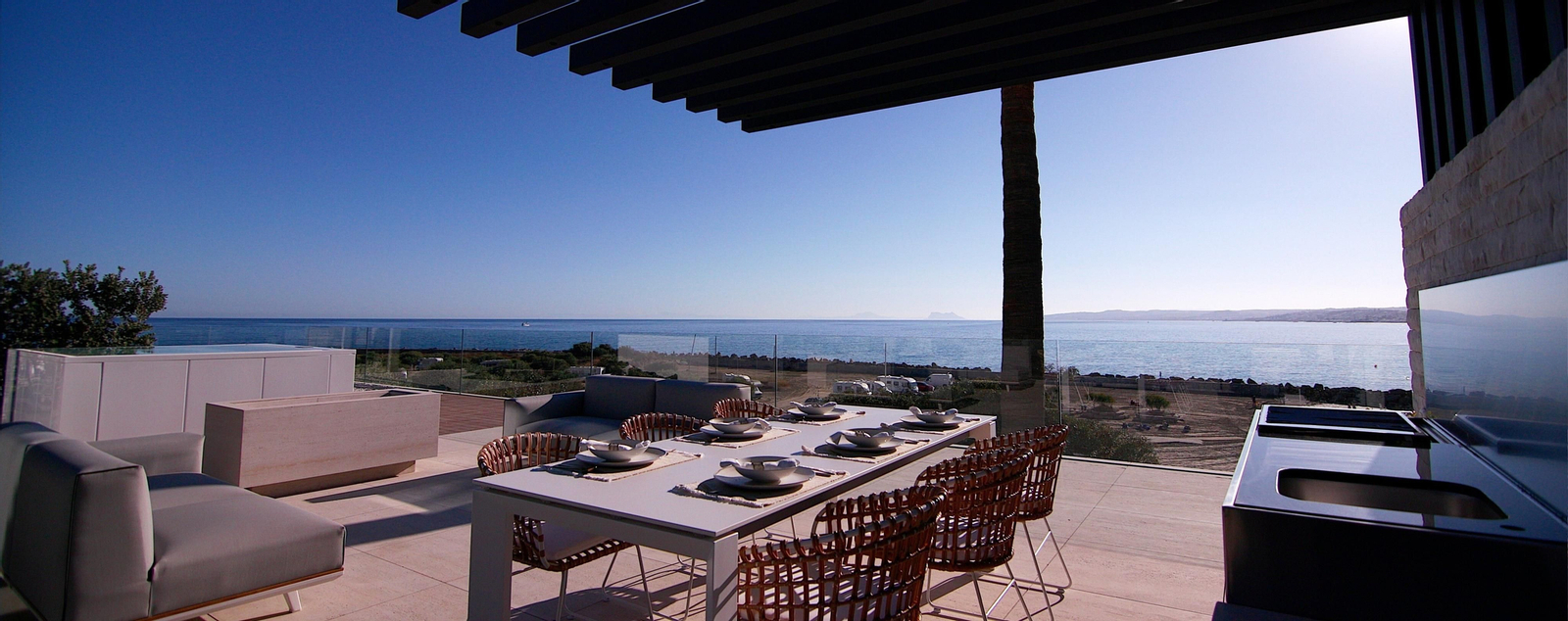 Vista desde la terraza de uno de los apartamentos.